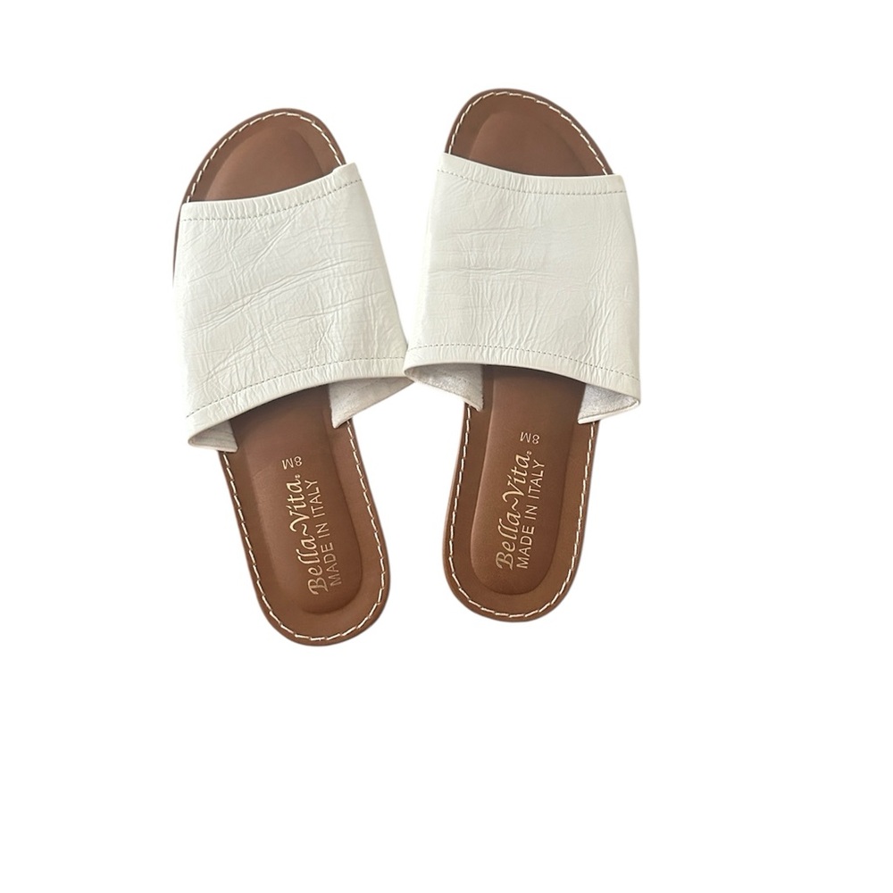 Bella Vita Cream Slide Sandals